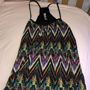 Racer back colorful tank top